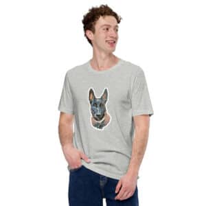 Man in German Shepherd shirt