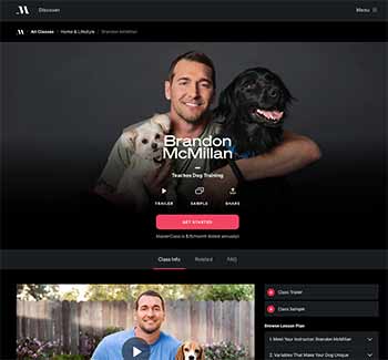 Brandon McMillan dog trainer on MasterClass screenshot