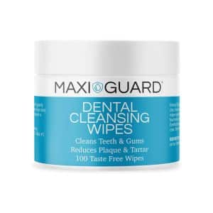 maxi guard dental cleaning wipes.