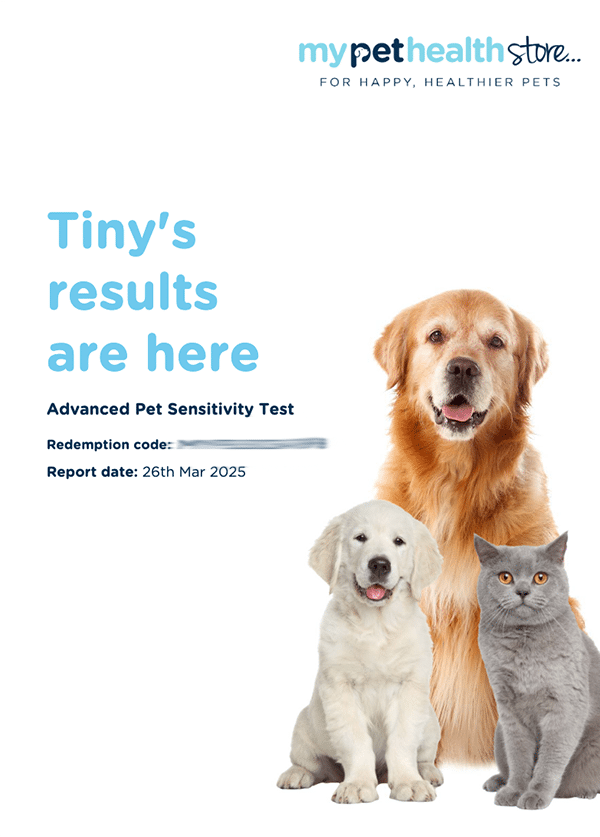 My Pet Healthy Store basic intolerance test cover.