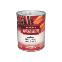 Can of Natural Balance canned dog food.