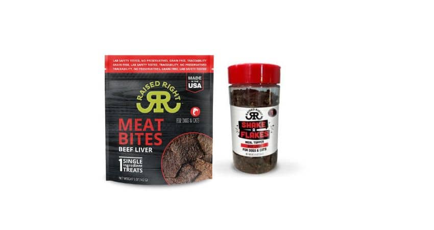 raised right dog food treats