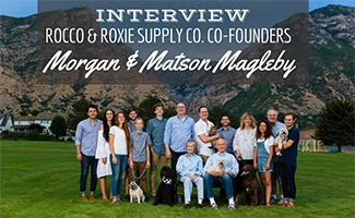 Rocco & Roxie team photo (caption: Interview With Rocco & Roxie Supply Co. Co-Founders, Morgan and Matson Magleby)