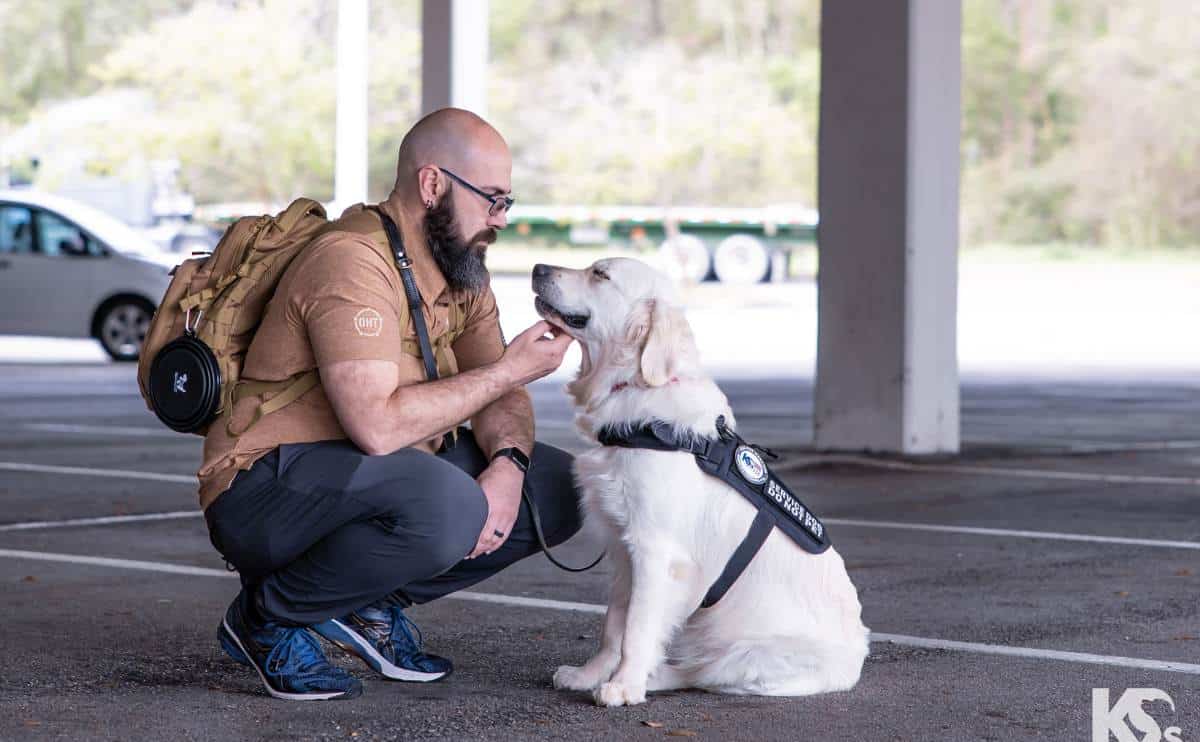 Ryan and Frankie, courtesy of K9s For Warriors