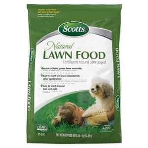 Scotts Natural Lawn Food.