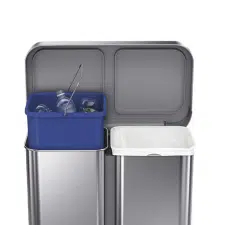 Simplehuman 15.3 Gallon Dual Bin Step Can