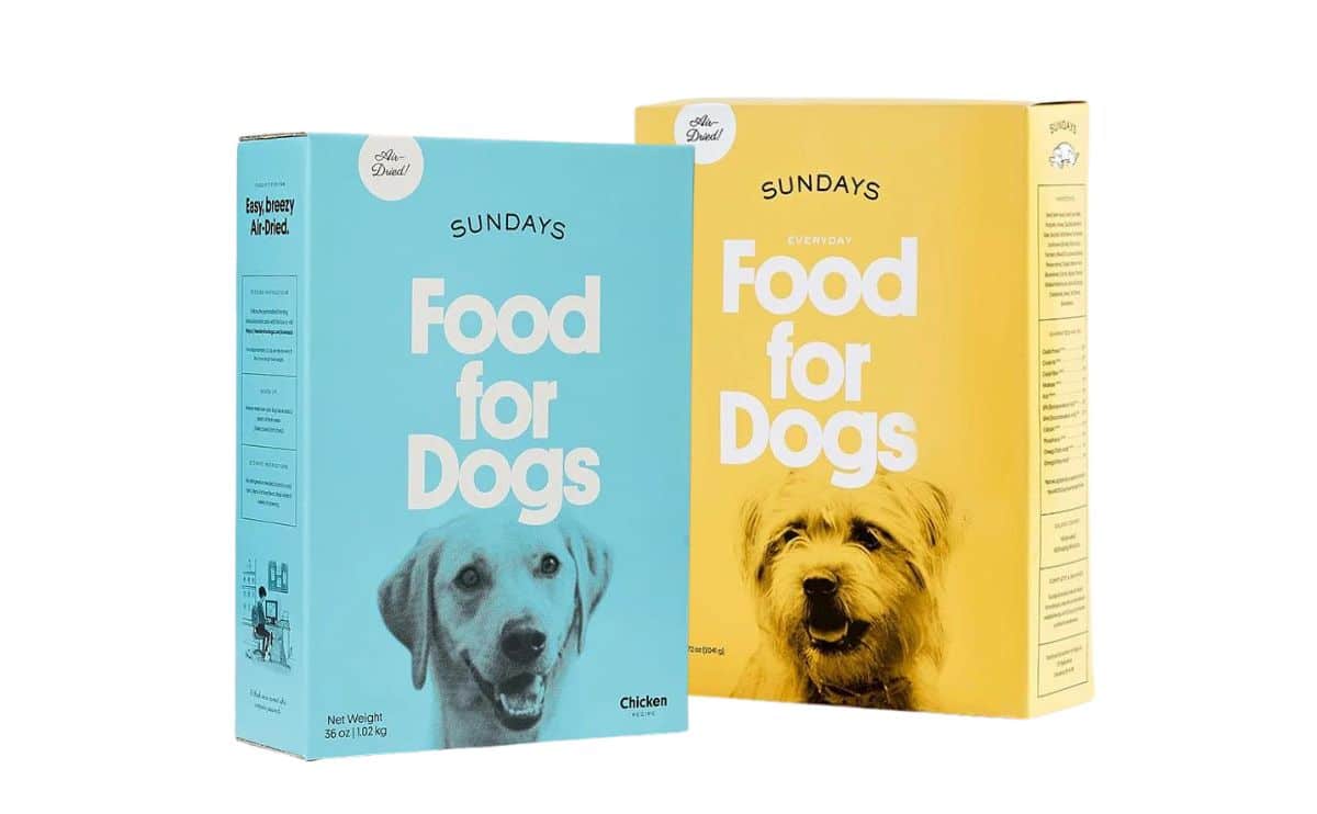 Sunday food for dogs chicken and beef boxes