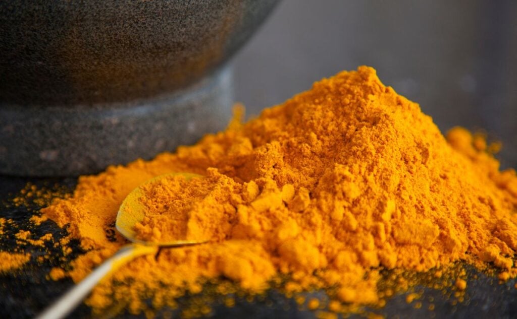 Turmeric powder.