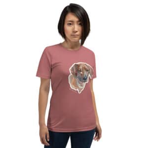 Woman in Labrador shirt
